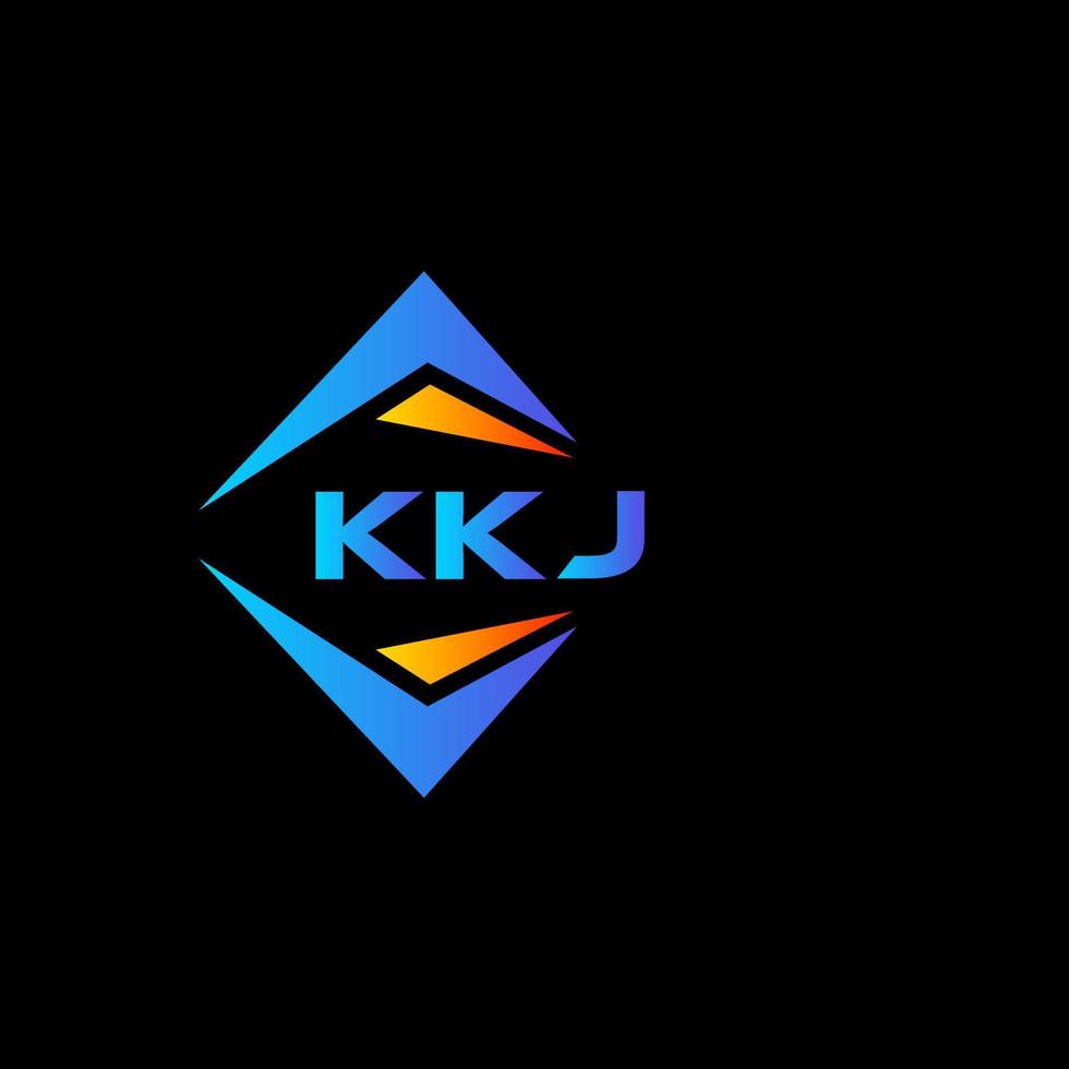 kkj astratto tecnologia logo design su nero sfondo. kkj creativo iniziali lettera logo concetto. vettore