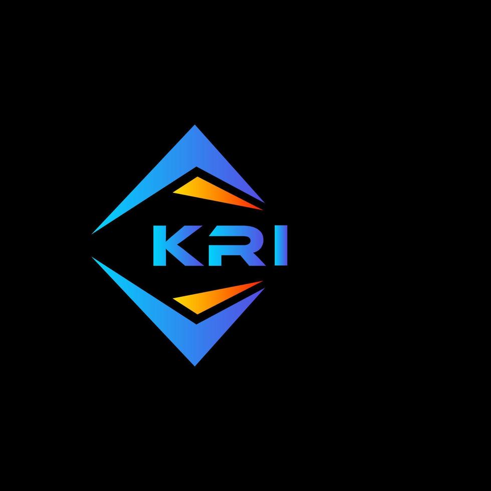 kri astratto tecnologia logo design su nero sfondo. kri creativo iniziali lettera logo concetto. vettore