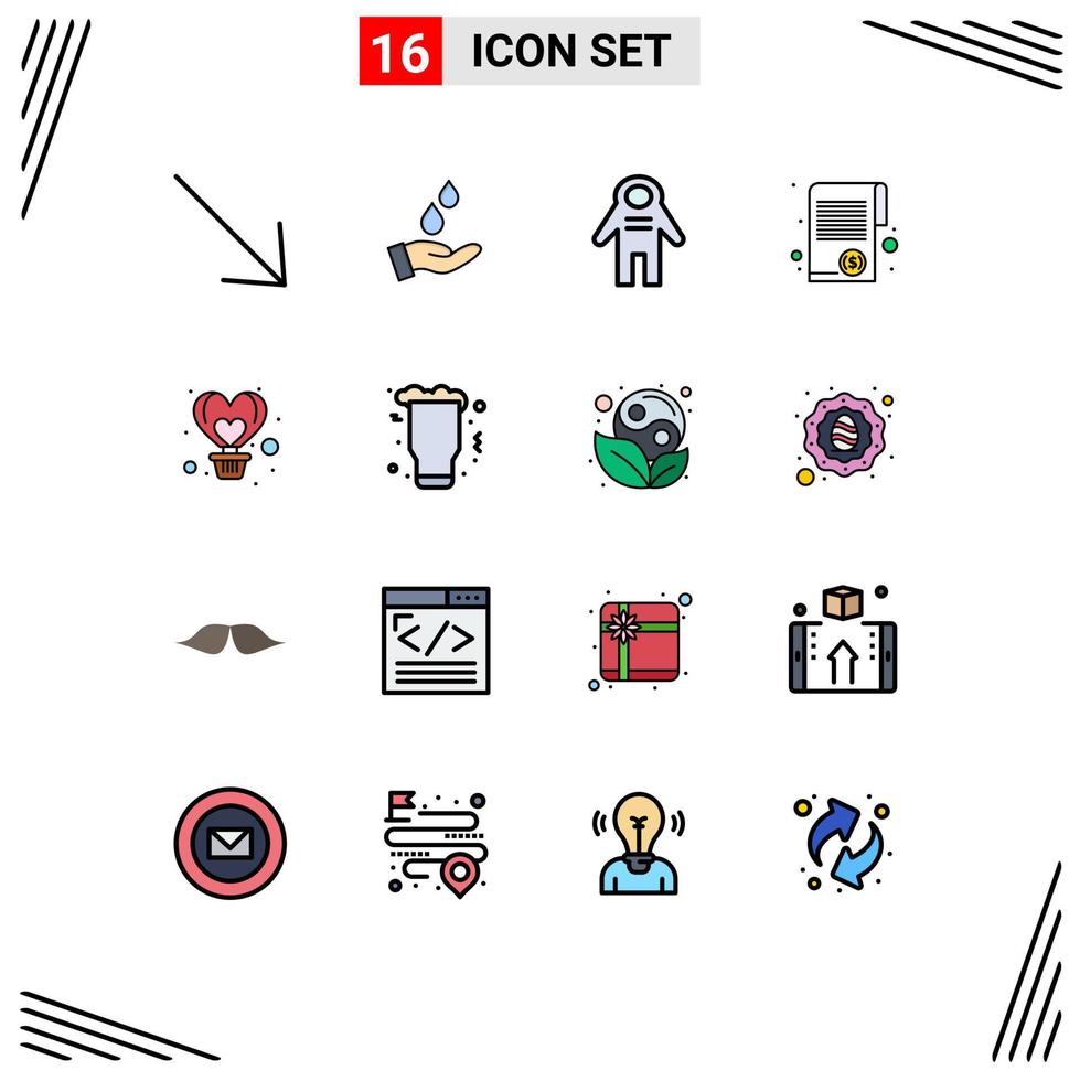 16 creativo icone moderno segni e simboli di Palloncino le tasse cosmonauta imposta finanza modificabile creativo vettore design elementi