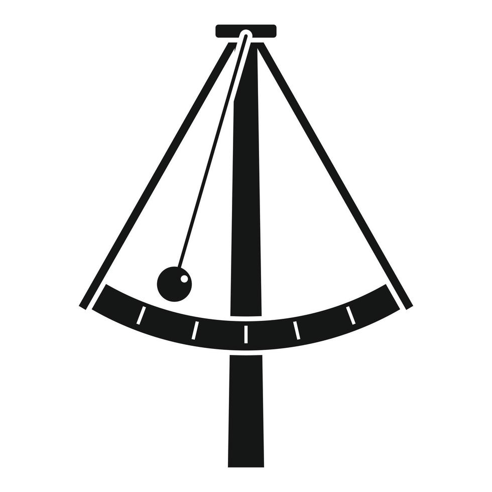 metronomo gravità icona, semplice stile vettore