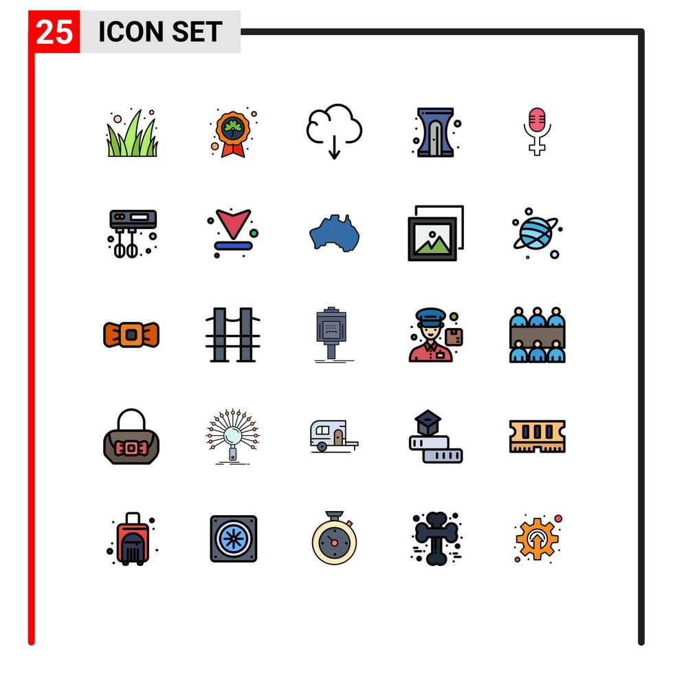 25 creativo icone moderno segni e simboli di disco temperamatite distintivo matita indietro per scuola modificabile vettore design elementi