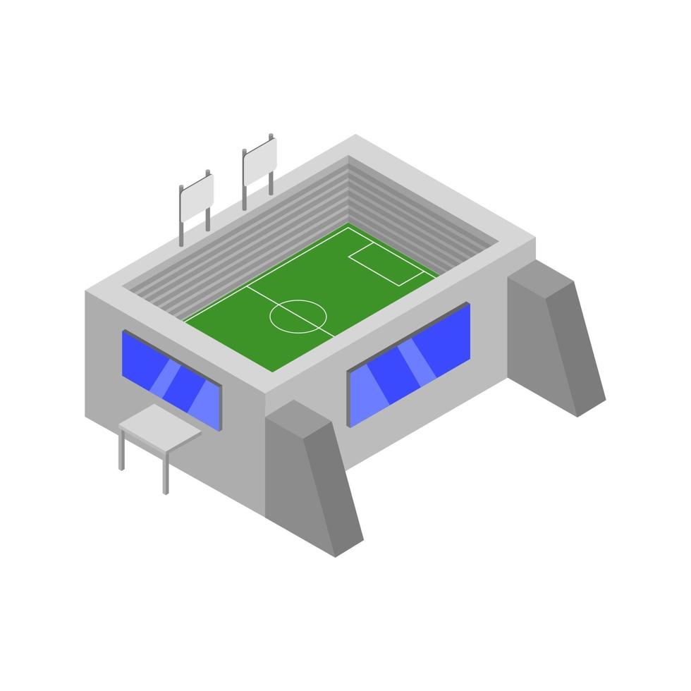 stadio isometrico su sfondo bianco vettore