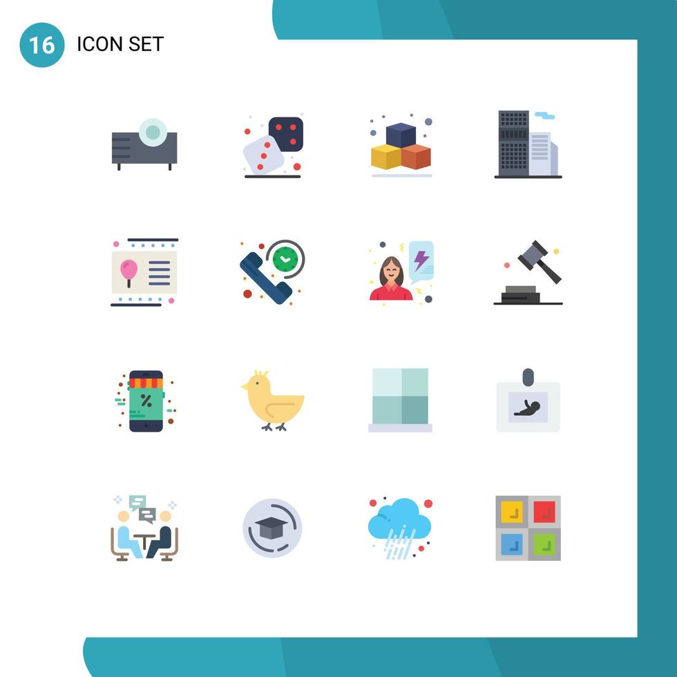 impostato di 16 moderno ui icone simboli segni per ragazzo regalo carta giocare ufficio tenuta modificabile imballare di creativo vettore design elementi