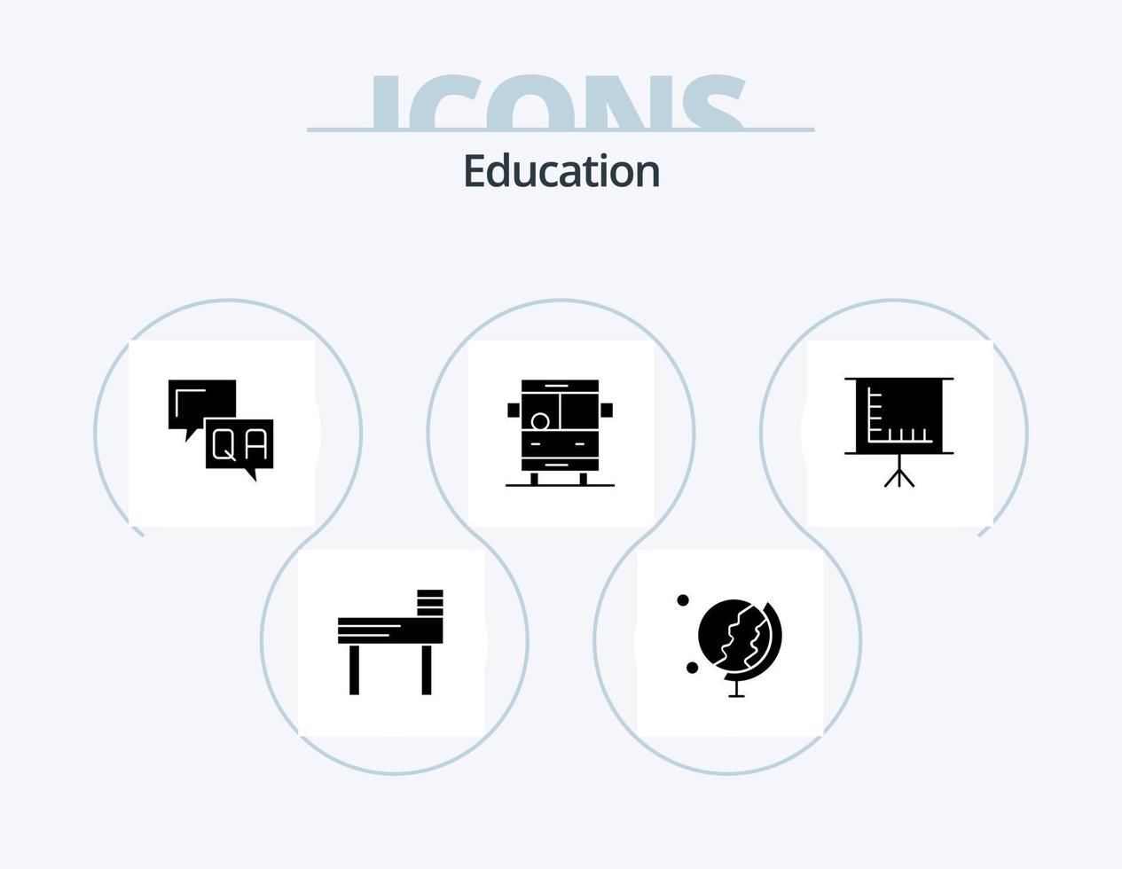 formazione scolastica glifo icona imballare 5 icona design. . scuola. Rispondere. formazione scolastica. vettore