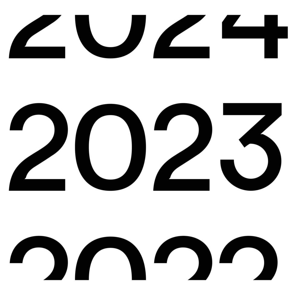 contento nuovo anno 2023 rotazione stile modello vettore
