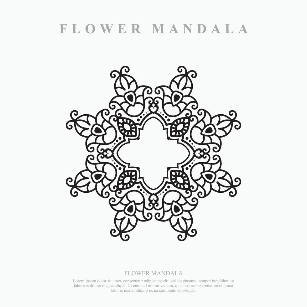 mandala fiore. elementi decorativi vintage. modello orientale, illustrazione vettoriale. vettore