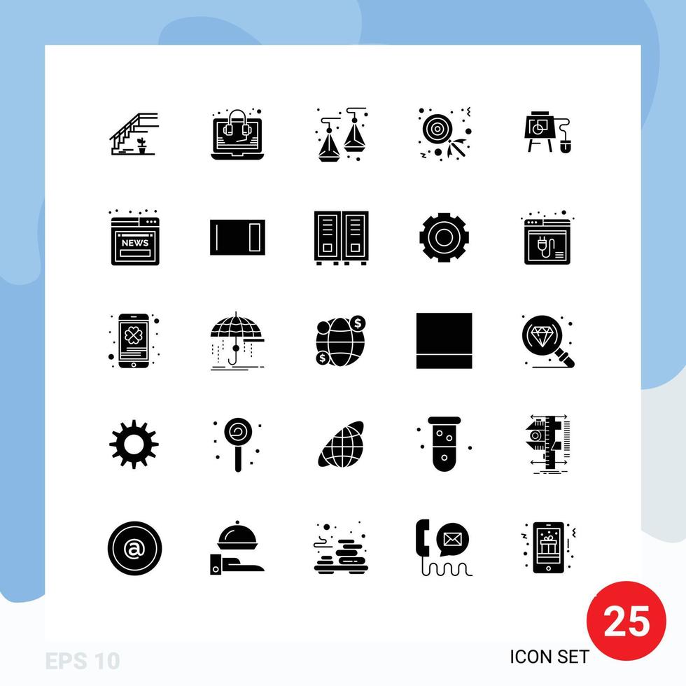 impostato di 25 moderno ui icone simboli segni per tavola topo supporto lecca-lecca caramella modificabile vettore design elementi