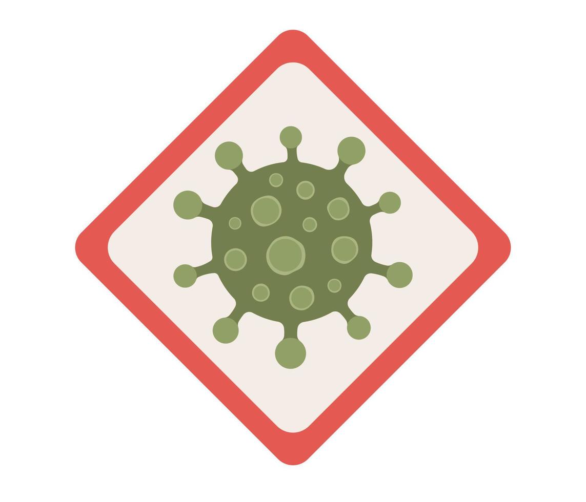 covid19, coronavirus, 2019-ncov cartello. lockdown pandemia fermare icona. vettore piatto illustrazione