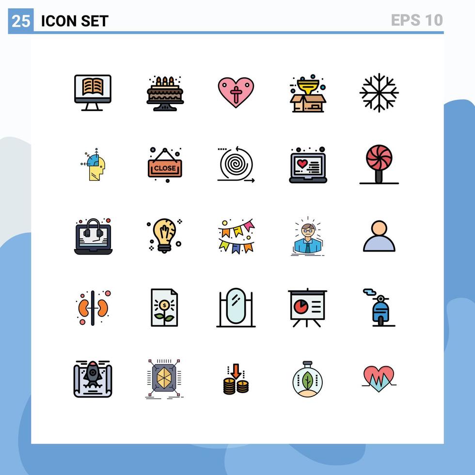 impostato di 25 moderno ui icone simboli segni per utente neve Pasqua brina Prodotto modificabile vettore design elementi