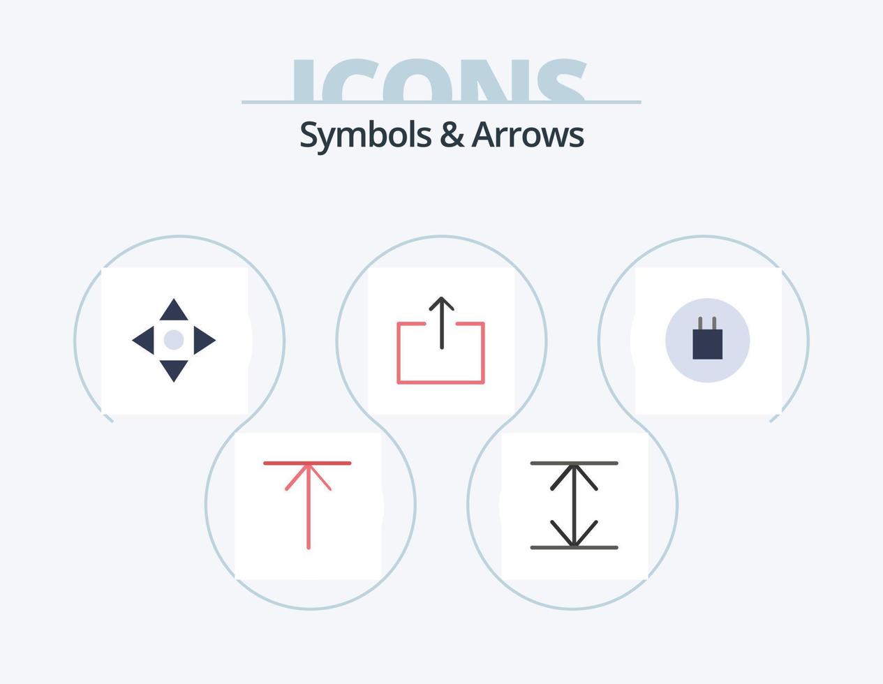 simboli e frecce piatto icona imballare 5 icona design. . freccia. . credenze vettore