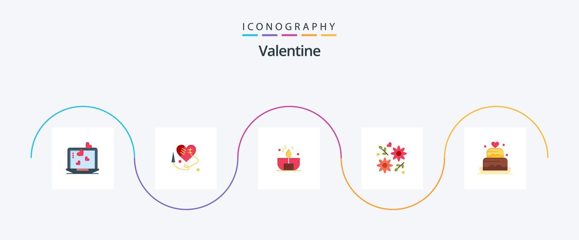 San Valentino piatto 5 icona imballare Compreso scuro. amore. cucire cuore. giorno. San Valentino vettore