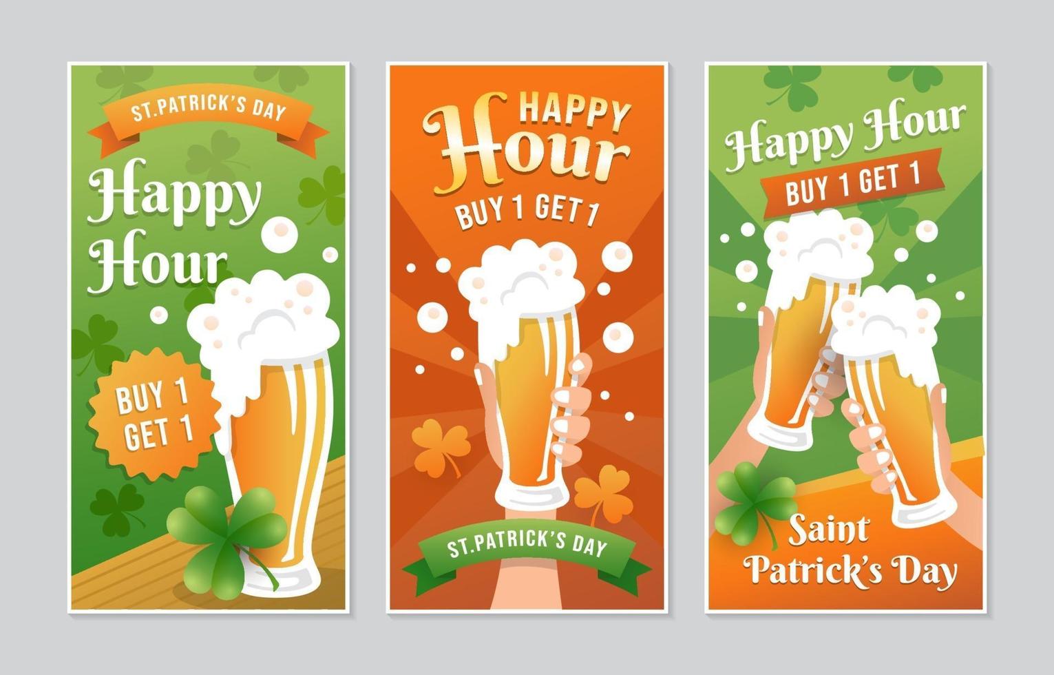 banner di promozione della birra happy hour vettore