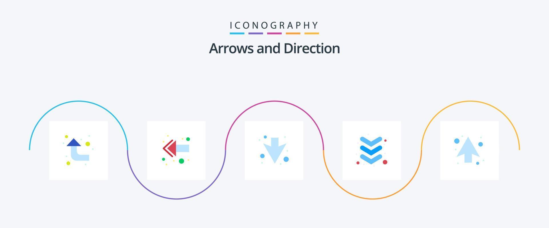 freccia piatto 5 icona imballare Compreso . direzione. completo. su. freccia vettore