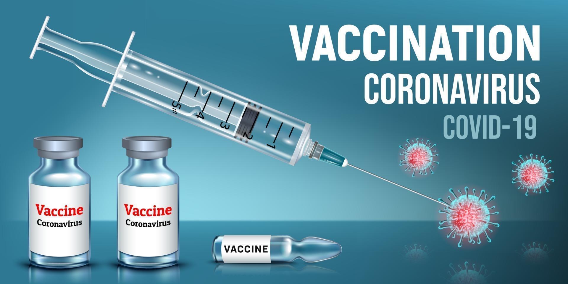 concetto di vaccinazione covid19 vettore