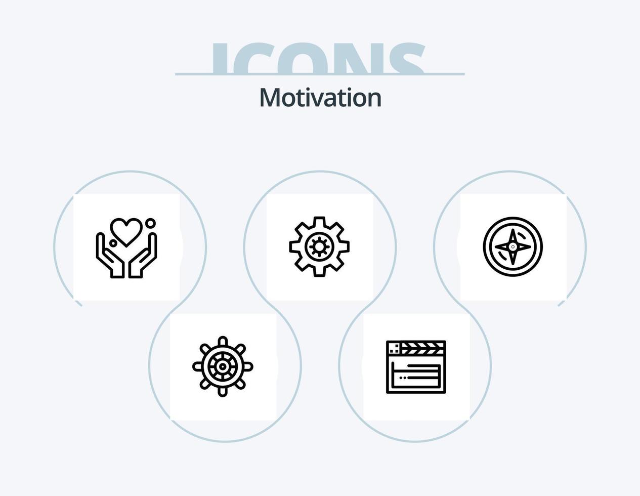 motivazione linea icona imballare 5 icona design. Audio. equalizzatore. nozze. telescopio. scopo vettore