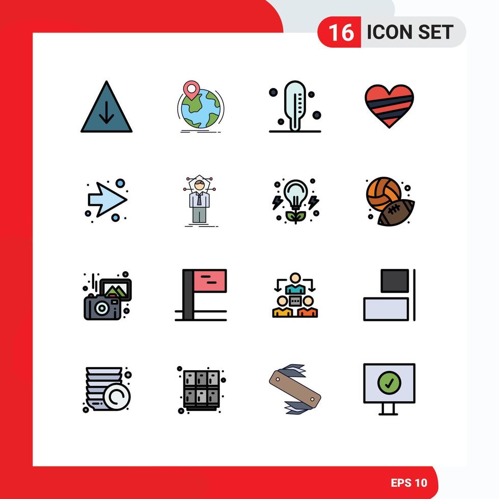 16 creativo icone moderno segni e simboli di giusto freccia medico regalo piace modificabile creativo vettore design elementi