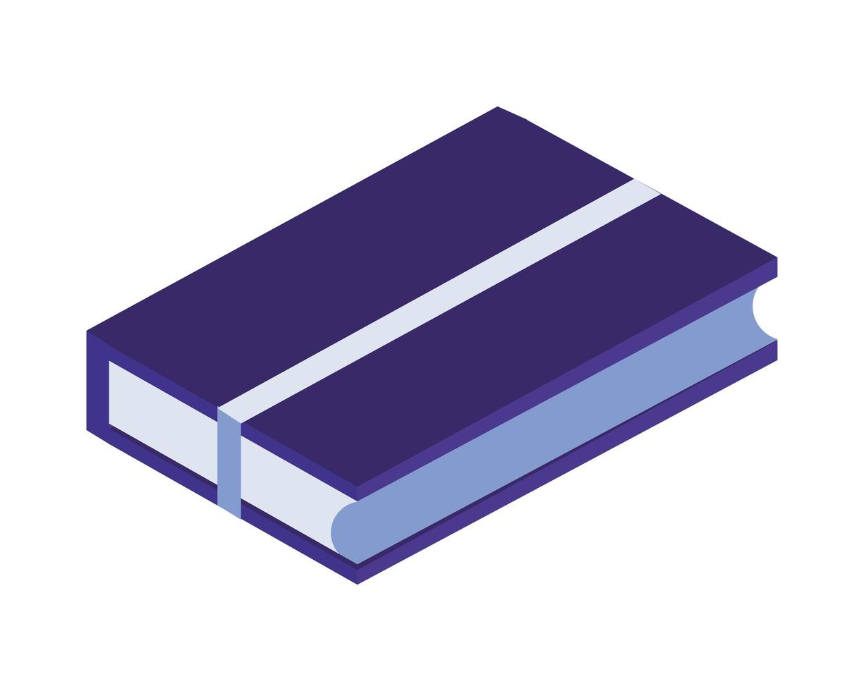 icona isometrica della libreria di libri di testo vettore