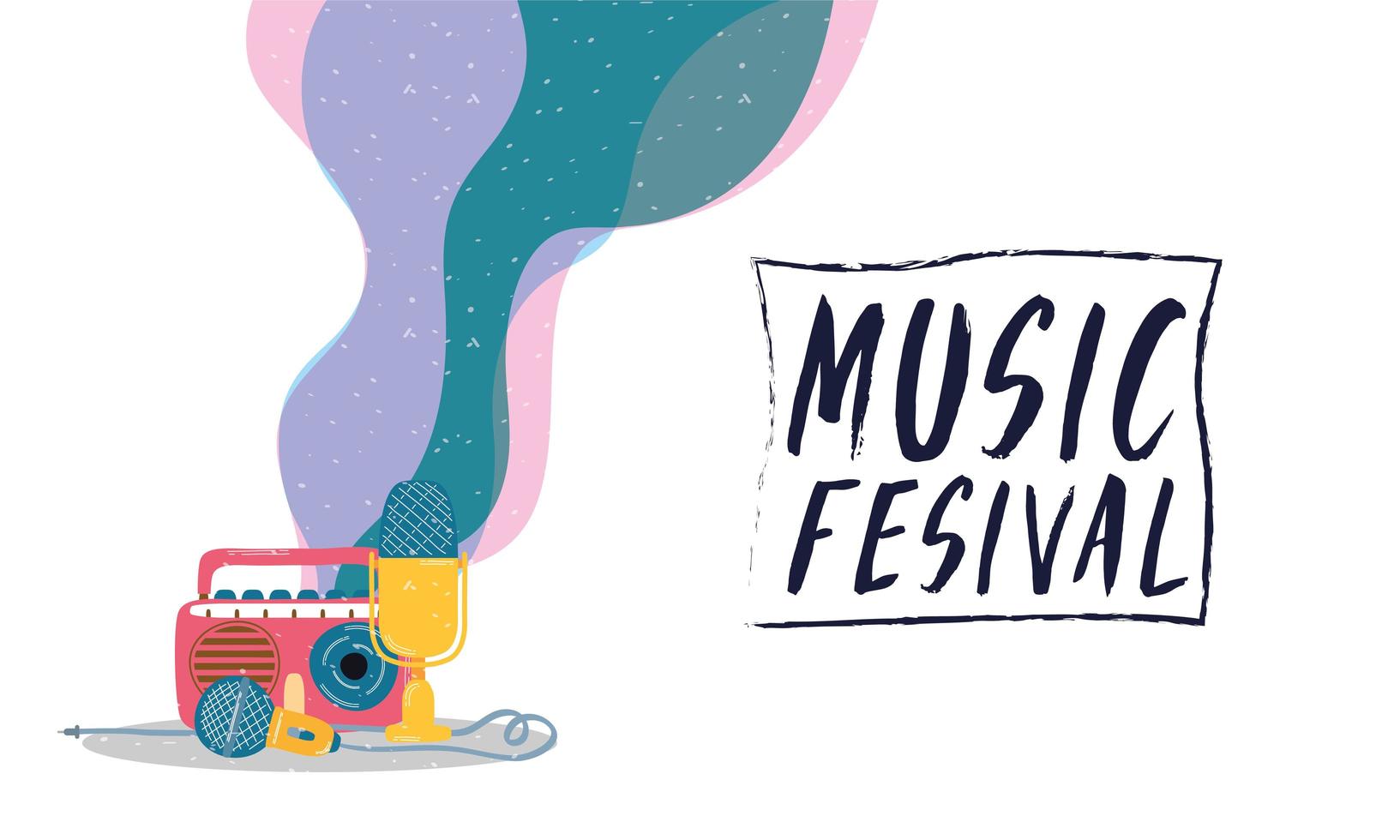 poster di invito di intrattenimento festival musicale vettore