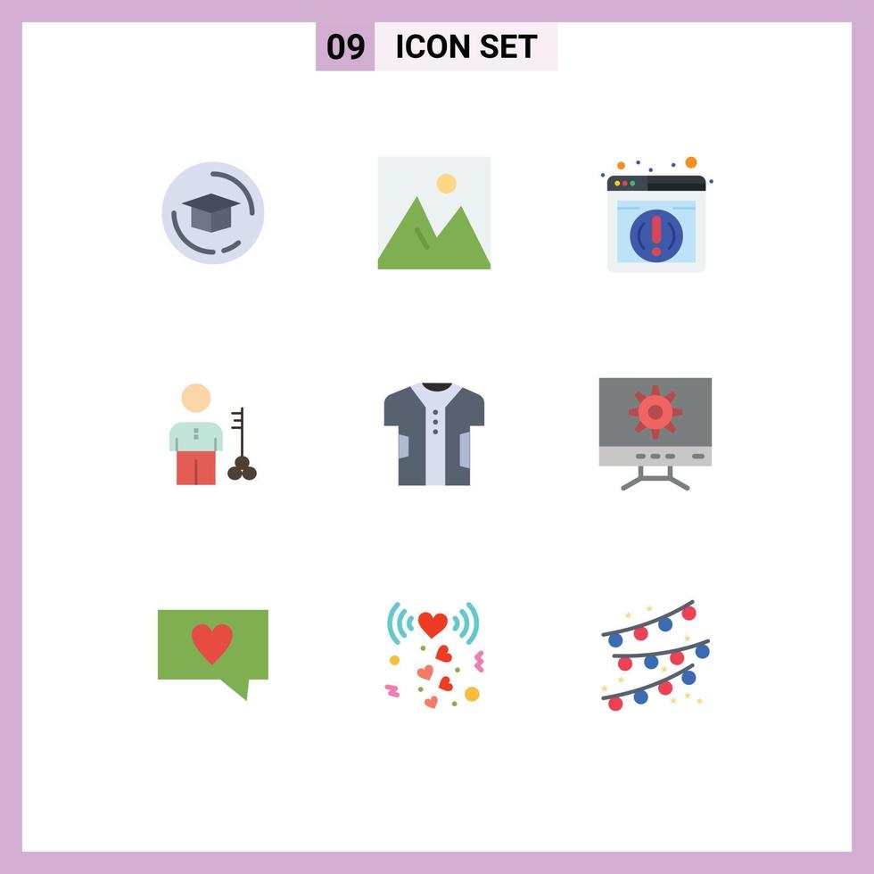 9 creativo icone moderno segni e simboli di sicurezza persona informazione uomo chiave modificabile vettore design elementi