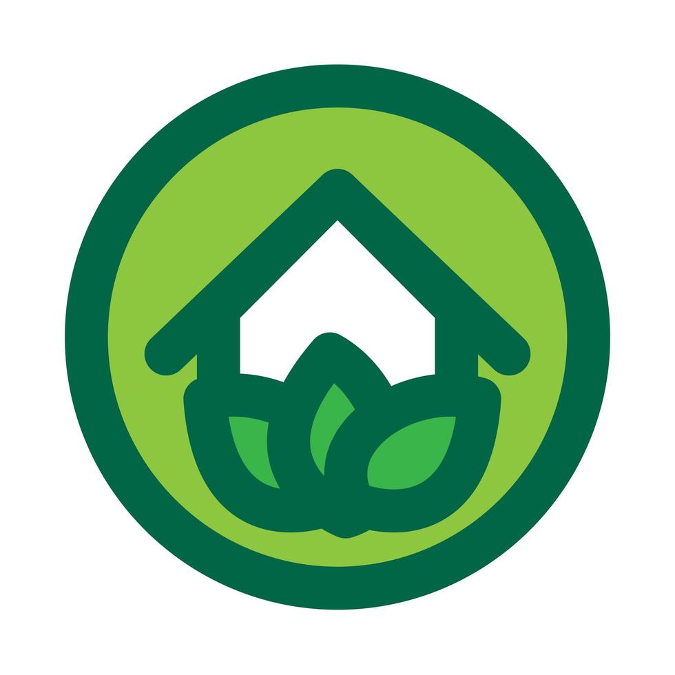 logo della casa ecologica vettore