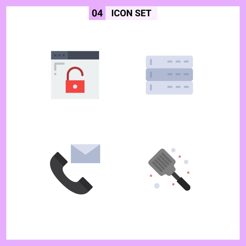 azione vettore icona imballare di 4 linea segni e simboli per del browser contatto sicuro dispositivi contatti modificabile vettore design elementi