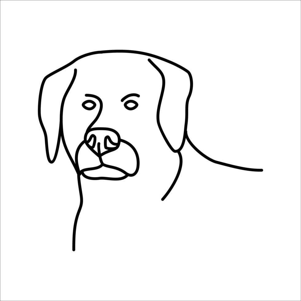 disegno dell'icona di cane animale. vettore, clip art, illustrazione, stile di design icona linea. vettore
