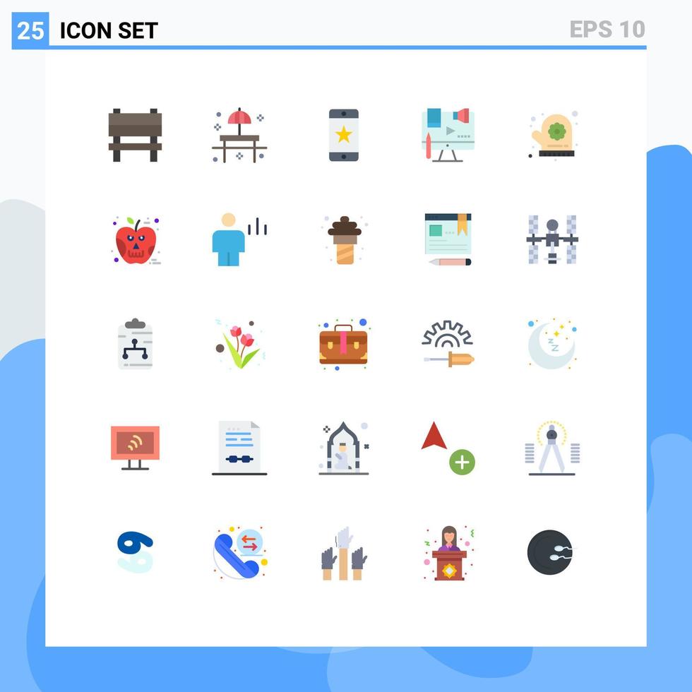 gruppo di 25 moderno piatto colori impostato per legge diritto d'autore tavolo soddisfare smartphone modificabile vettore design elementi