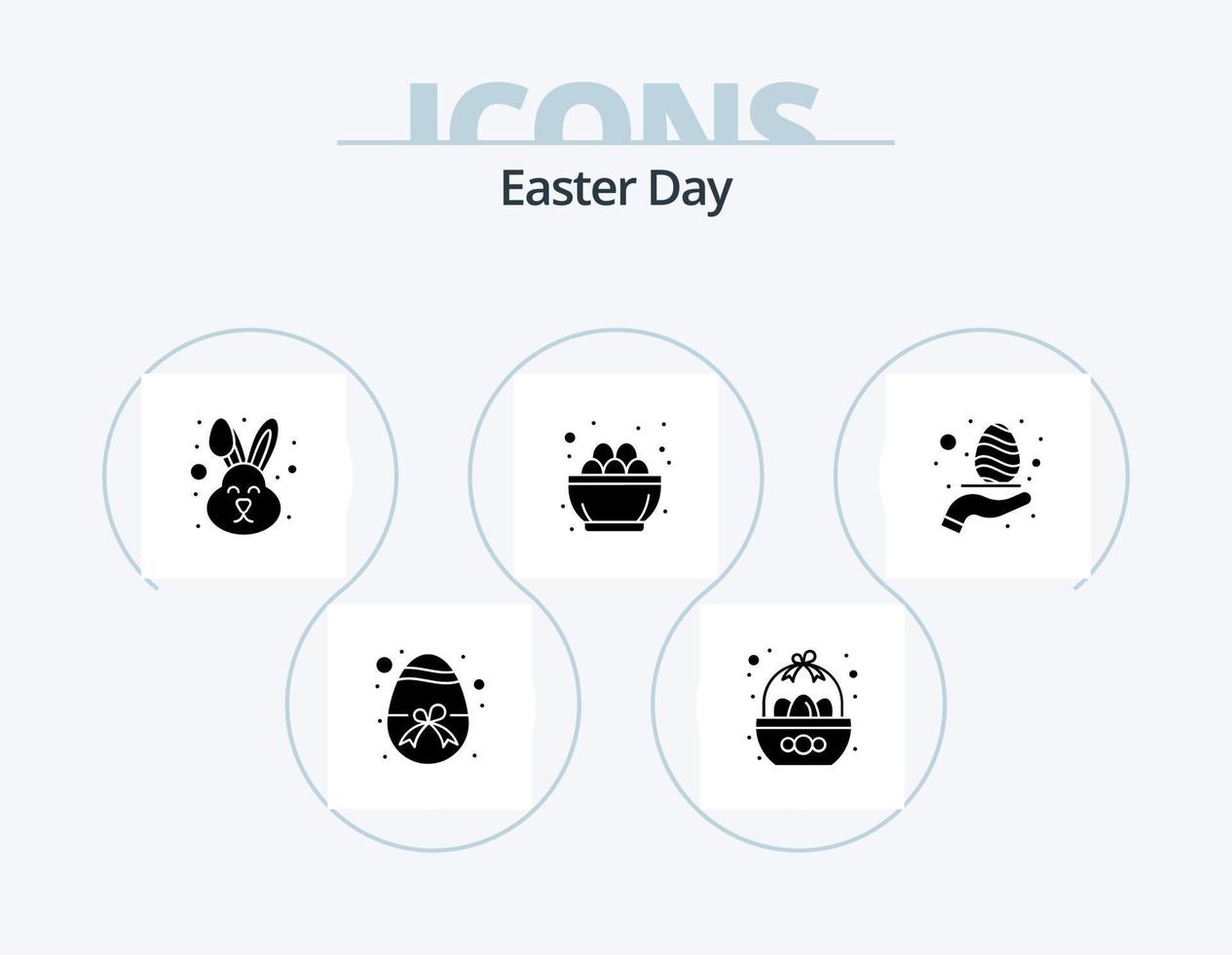 Pasqua glifo icona imballare 5 icona design. nido. Pasqua. uovo. celebrazione. viso vettore