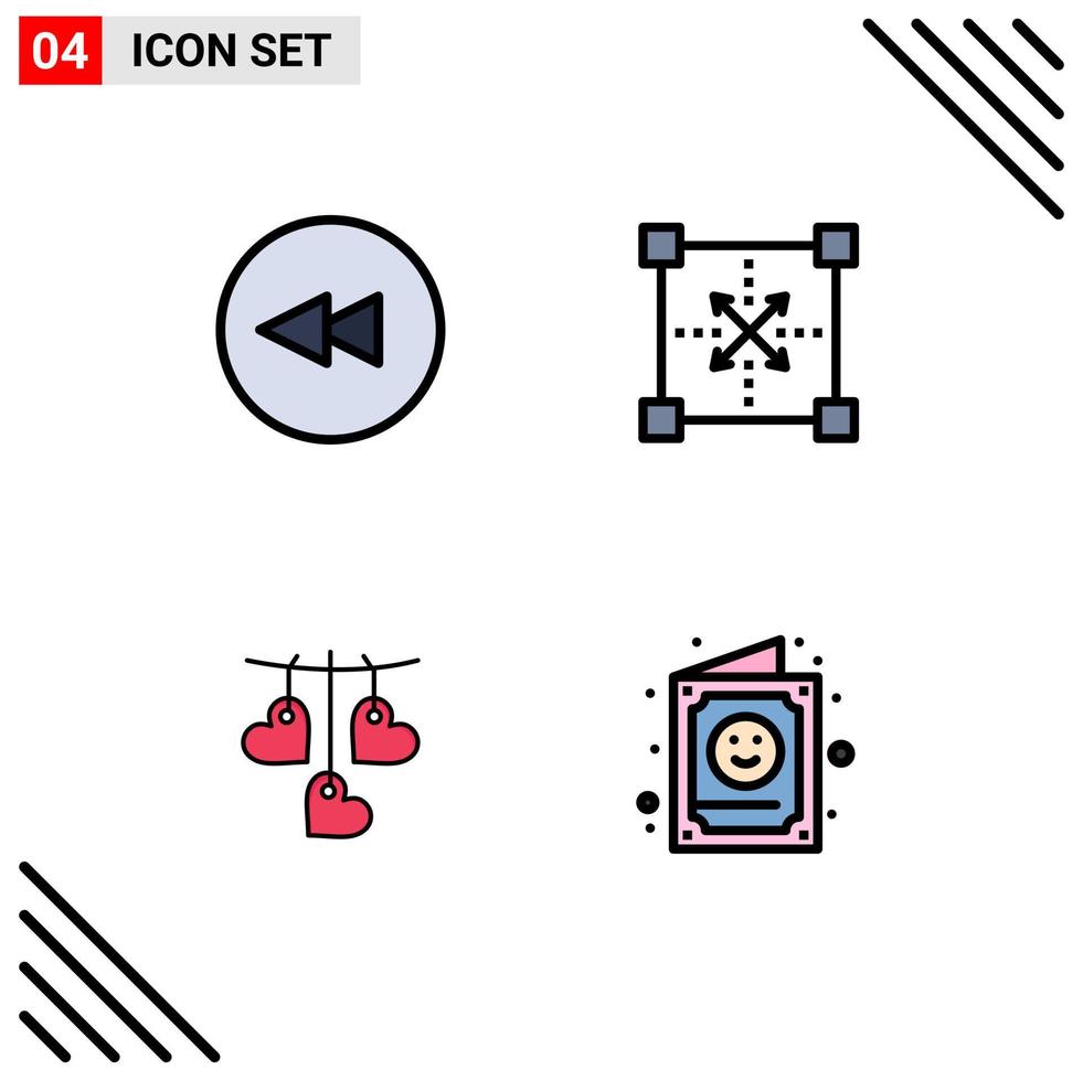 impostato di 4 moderno ui icone simboli segni per arretrato San Valentino codifica programmazione sospeso modificabile vettore design elementi