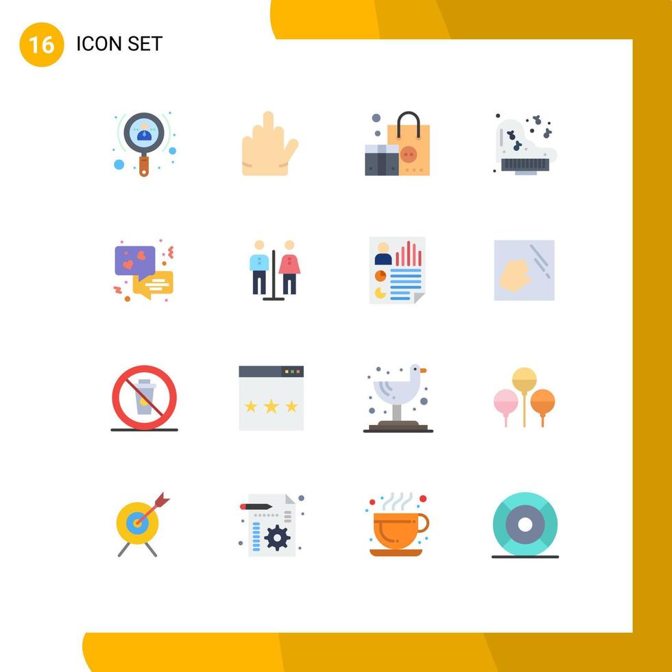 impostato di 16 moderno ui icone simboli segni per ascensore comunicazione il branding Chiacchierare strumento modificabile imballare di creativo vettore design elementi