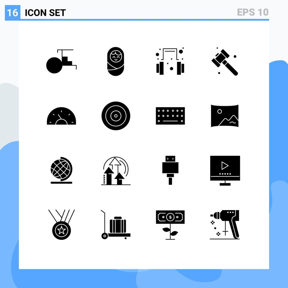 16 creativo icone moderno segni e simboli di occhio creativo supporto auto freccia modificabile vettore design elementi