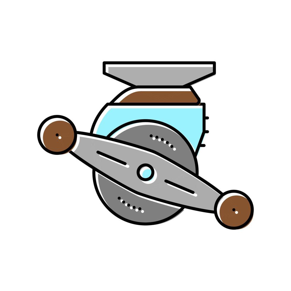 illustrazione vettoriale dell'icona del colore della bobina di lancio dell'esca
