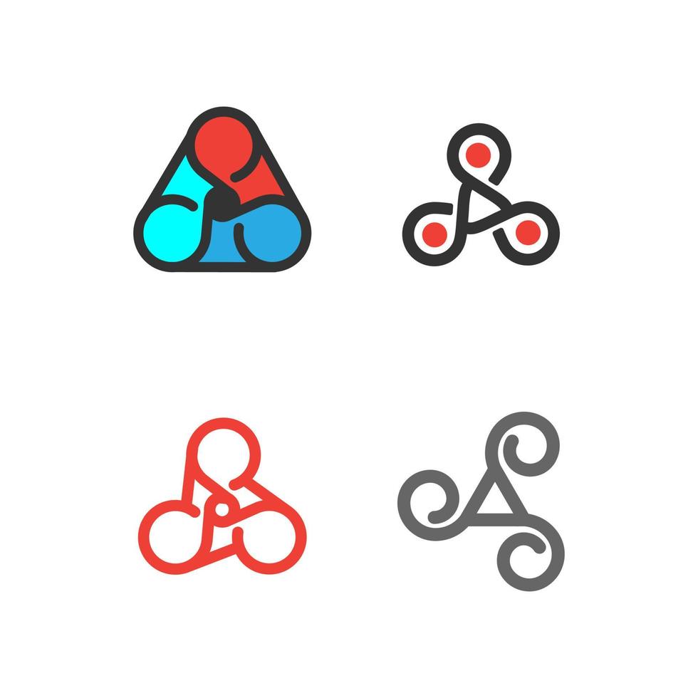 celtico spirale colore simbolo logo, mano disegnato 3 spirale vettore, credere simbolo, mano abbozzato carta, spirale simbolo. vettore