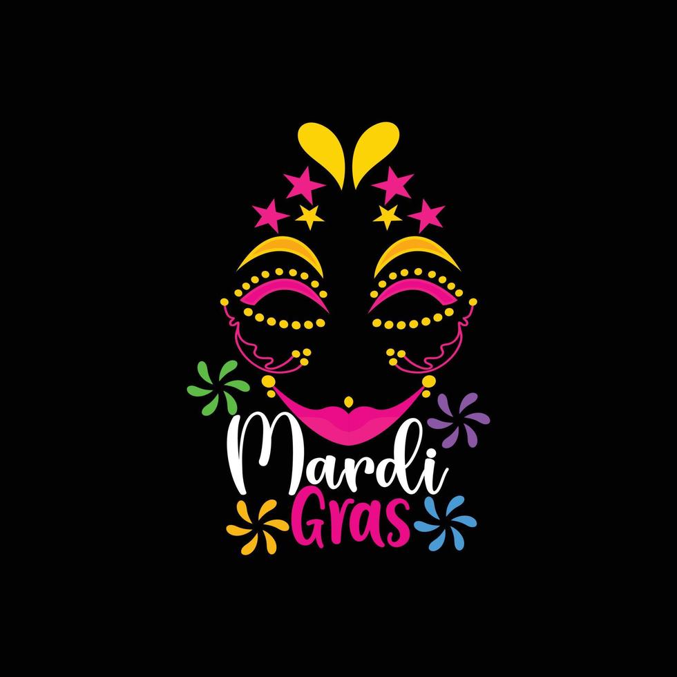 mardi gras vettore maglietta design. mardi gras maglietta design. può essere Usato per Stampa tazze, etichetta disegni, saluto carte, manifesti, borse, e magliette