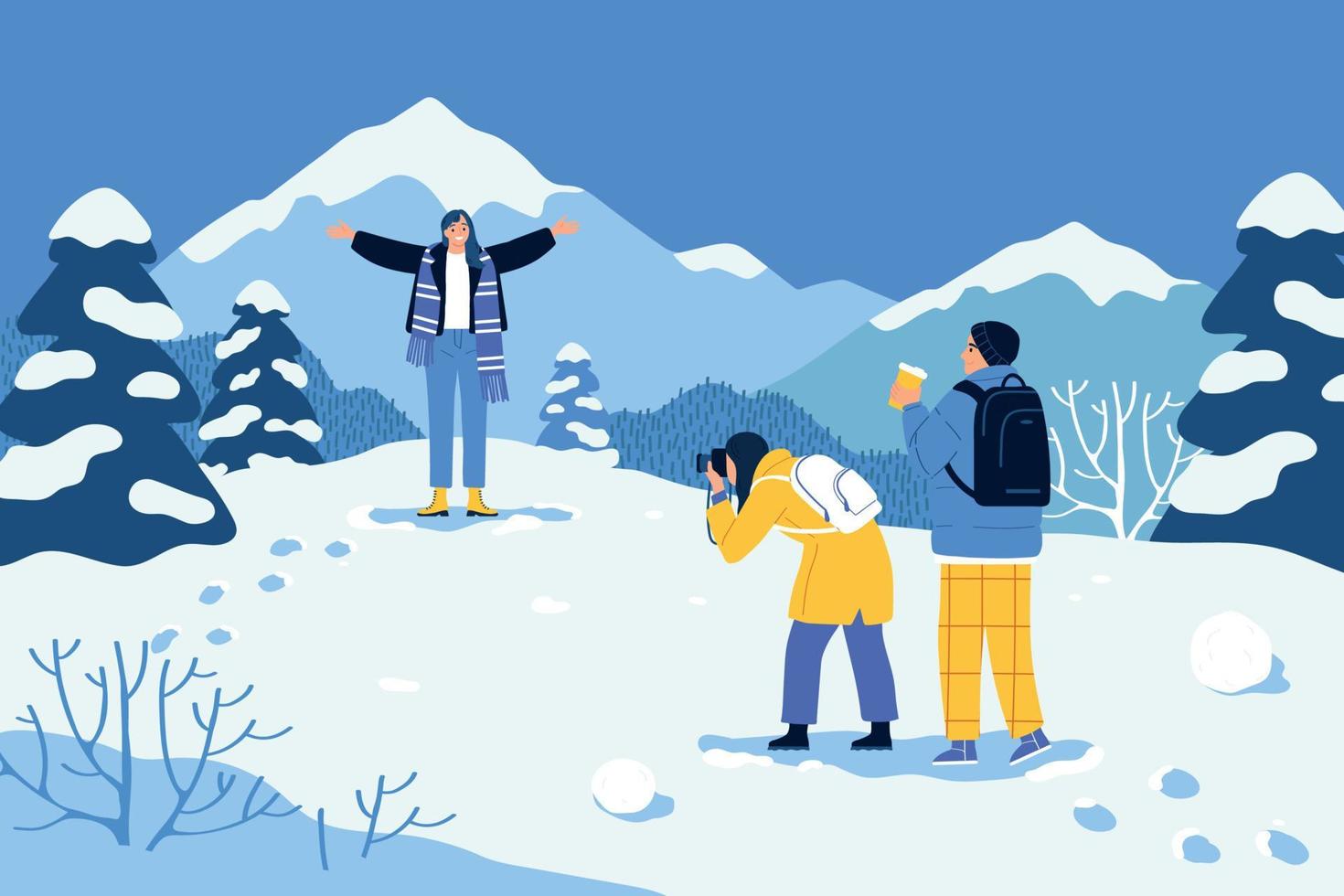 inverno vacanza illustrazione vettore