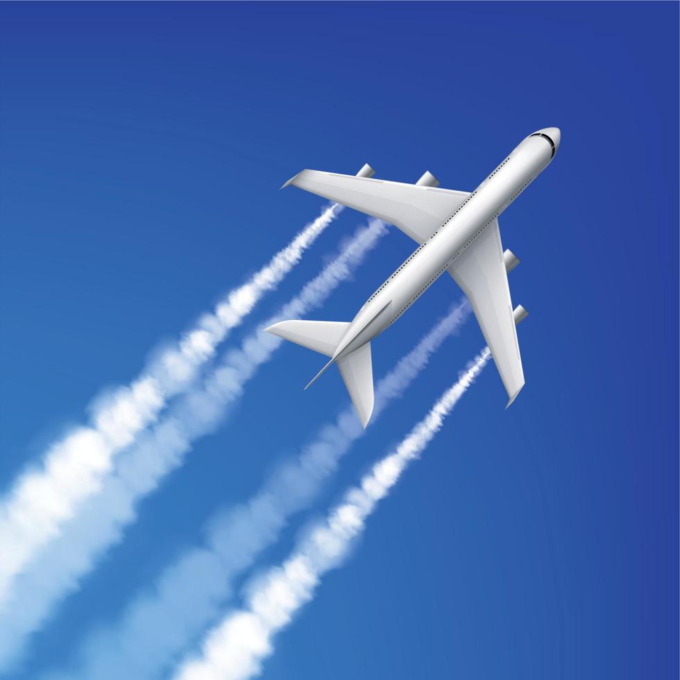 aereo scie di condensazione illustrazione vettore
