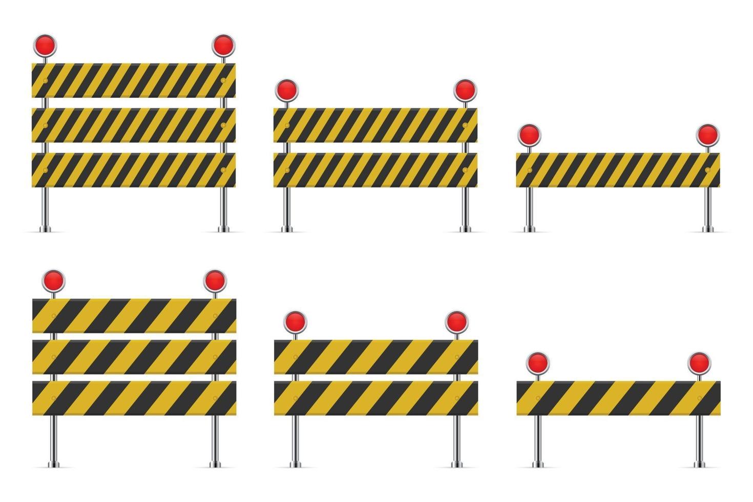 barriera in costruzione per set stradale vettore