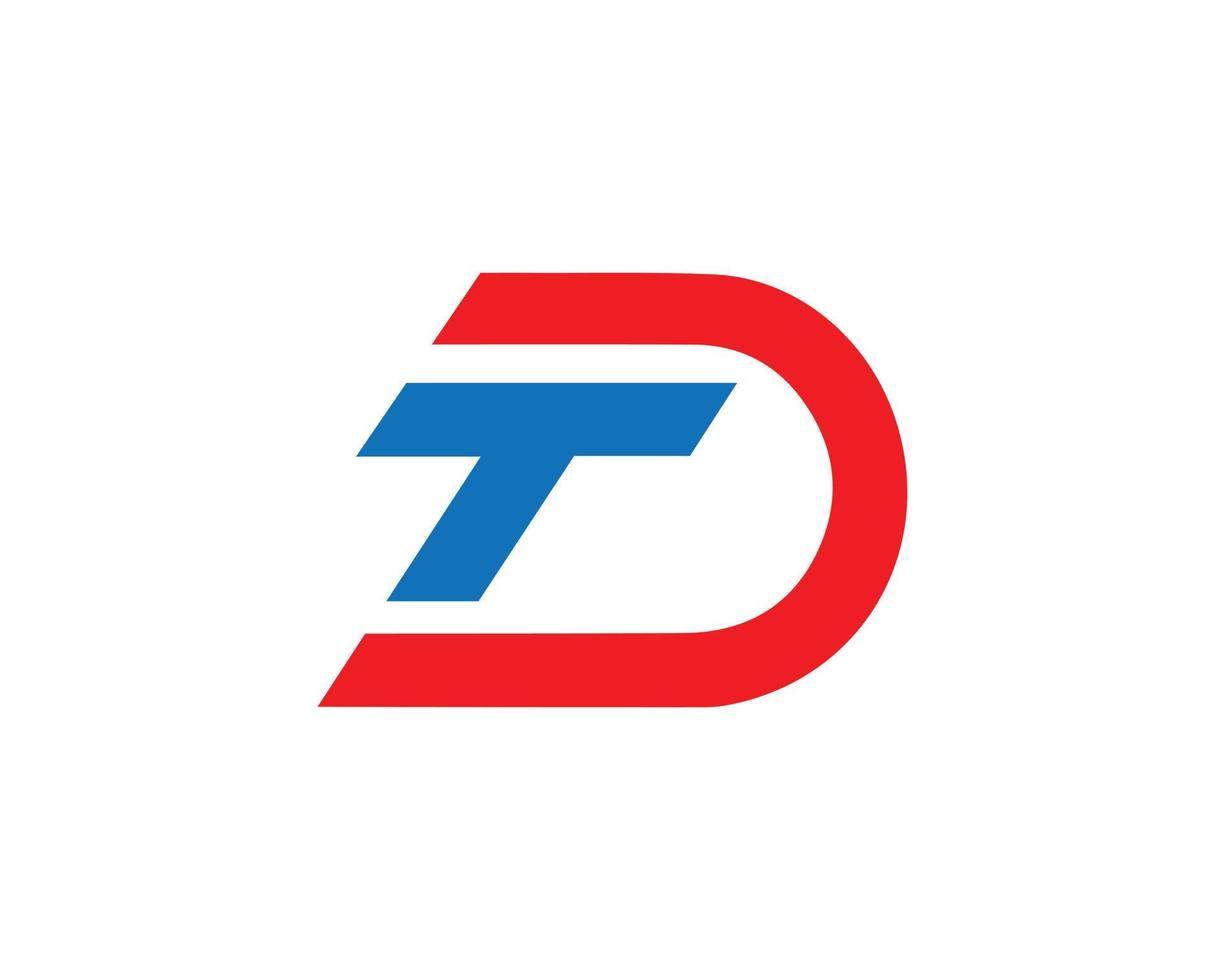 td o dt lettera logo e icona design simbolo vettore modello.