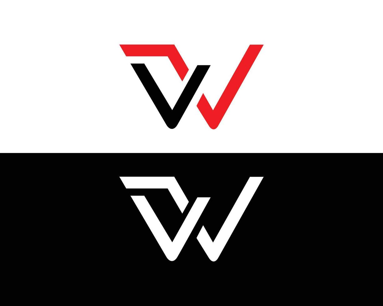 professionale lettera dw logo design vettore illustrazione.
