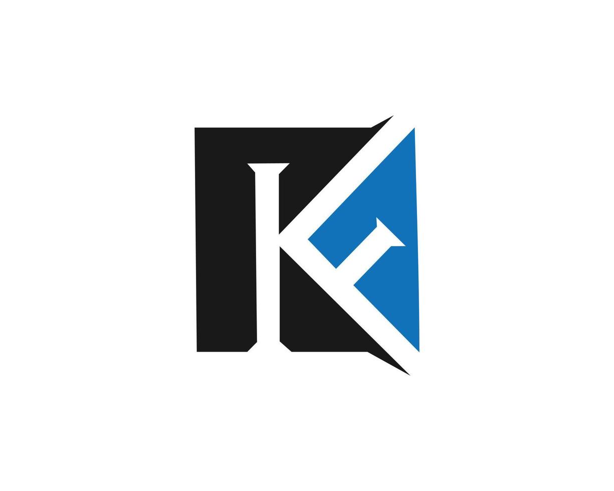 creativo lettera kf e fk logo modello design vettore. vettore