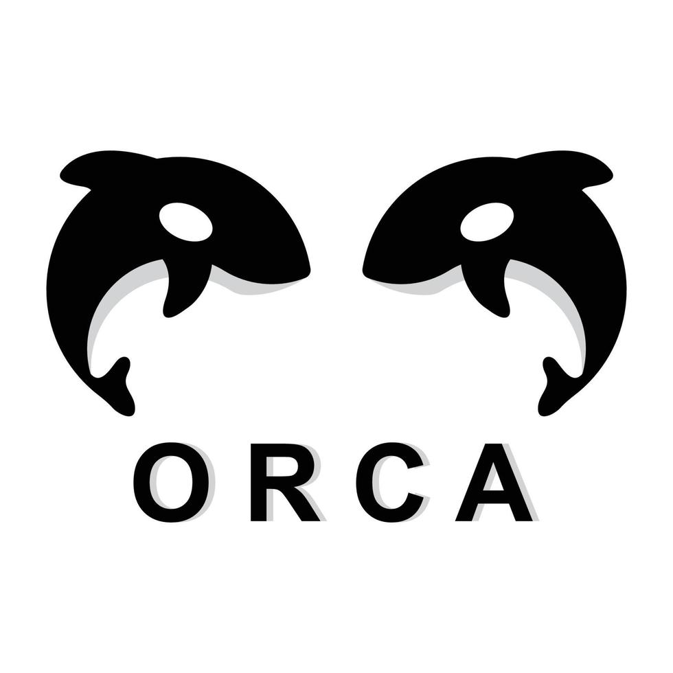 uccisore balena orca logo vettore illustrazione