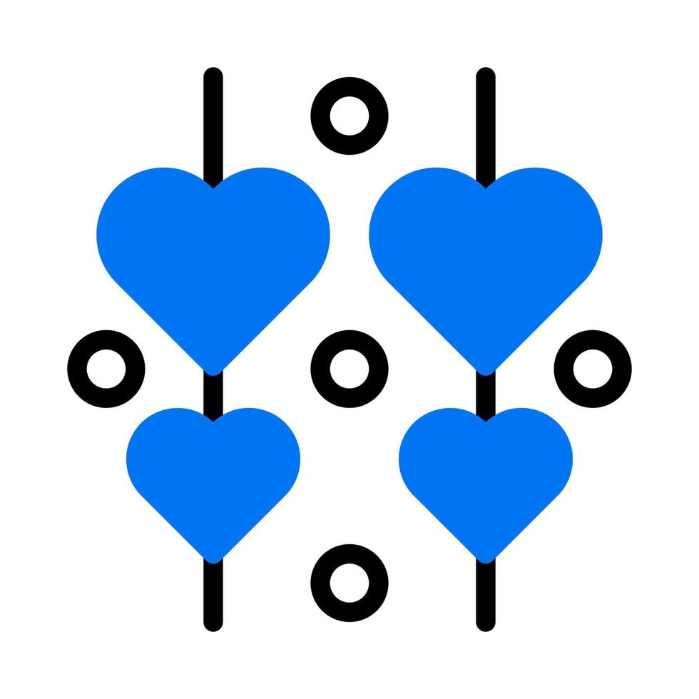 decorazione icona duotone blu stile San Valentino illustrazione vettore elemento e simbolo Perfetto.