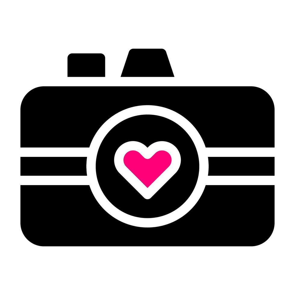 immagine icona solido nero rosa stile San Valentino illustrazione vettore elemento e simbolo Perfetto.