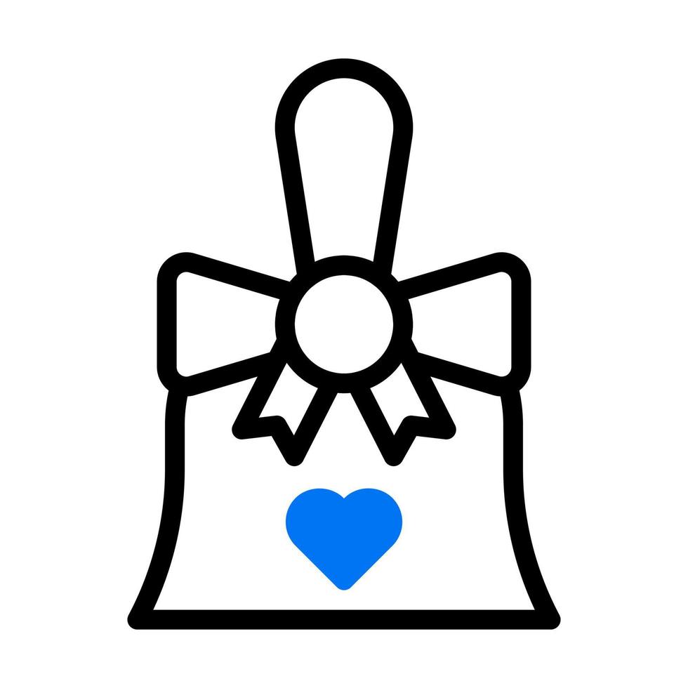 campana icona duotone blu stile San Valentino illustrazione vettore elemento e simbolo Perfetto.