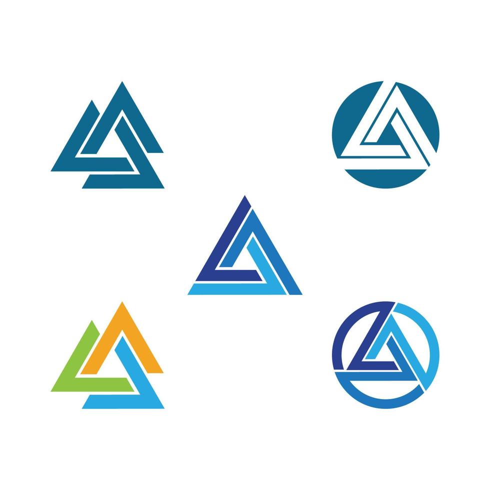 triangolo logo modello vettore icona