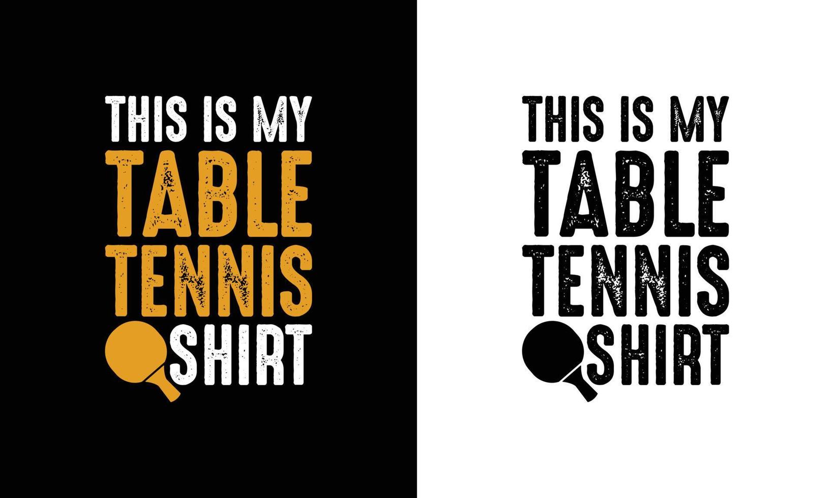 ping pong tavolo tennis citazione t camicia disegno, tipografia vettore