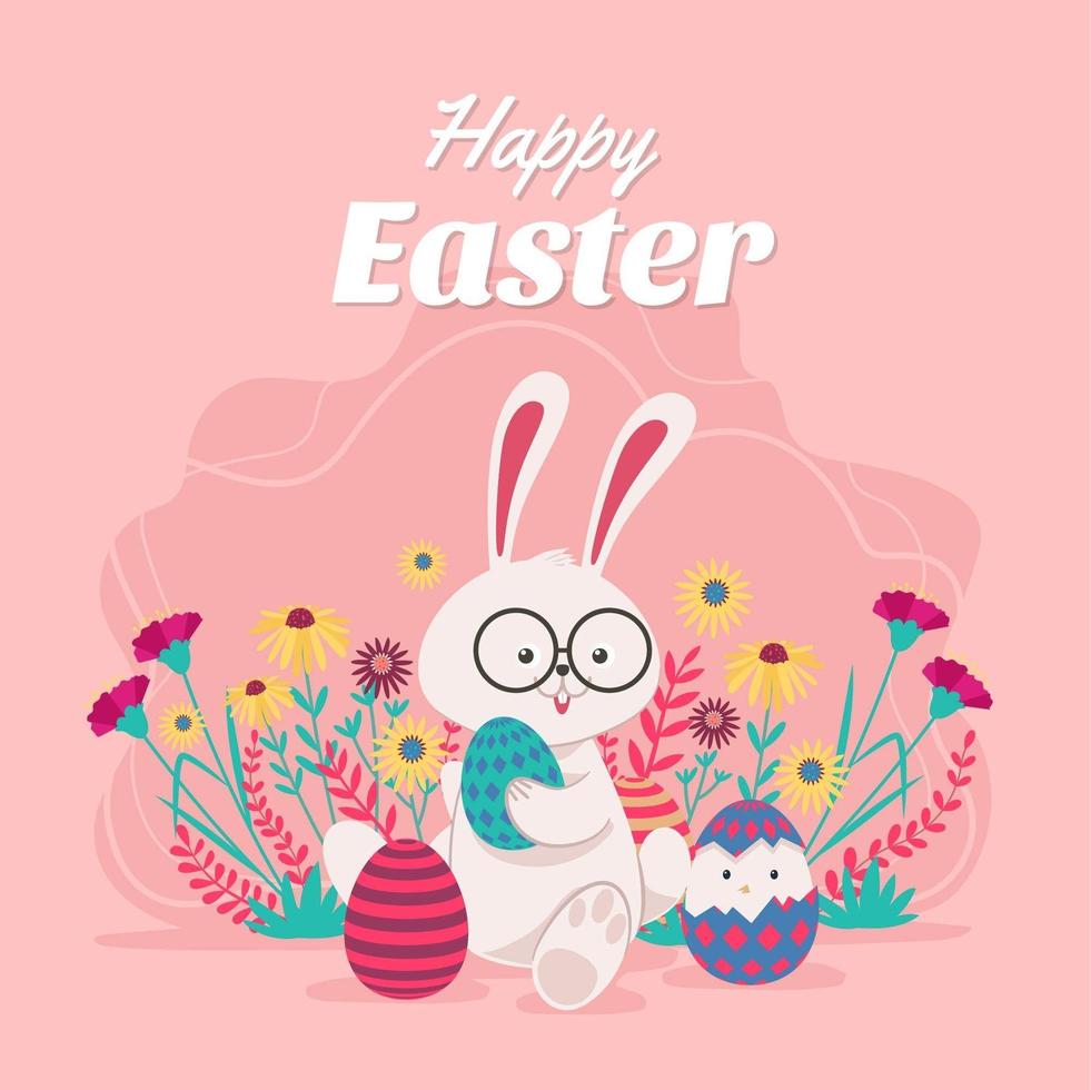 illustrazione del coniglio di Pasqua vettore