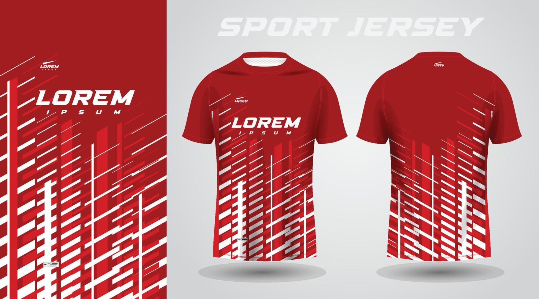 maglia rossa maglia sportiva design vettore