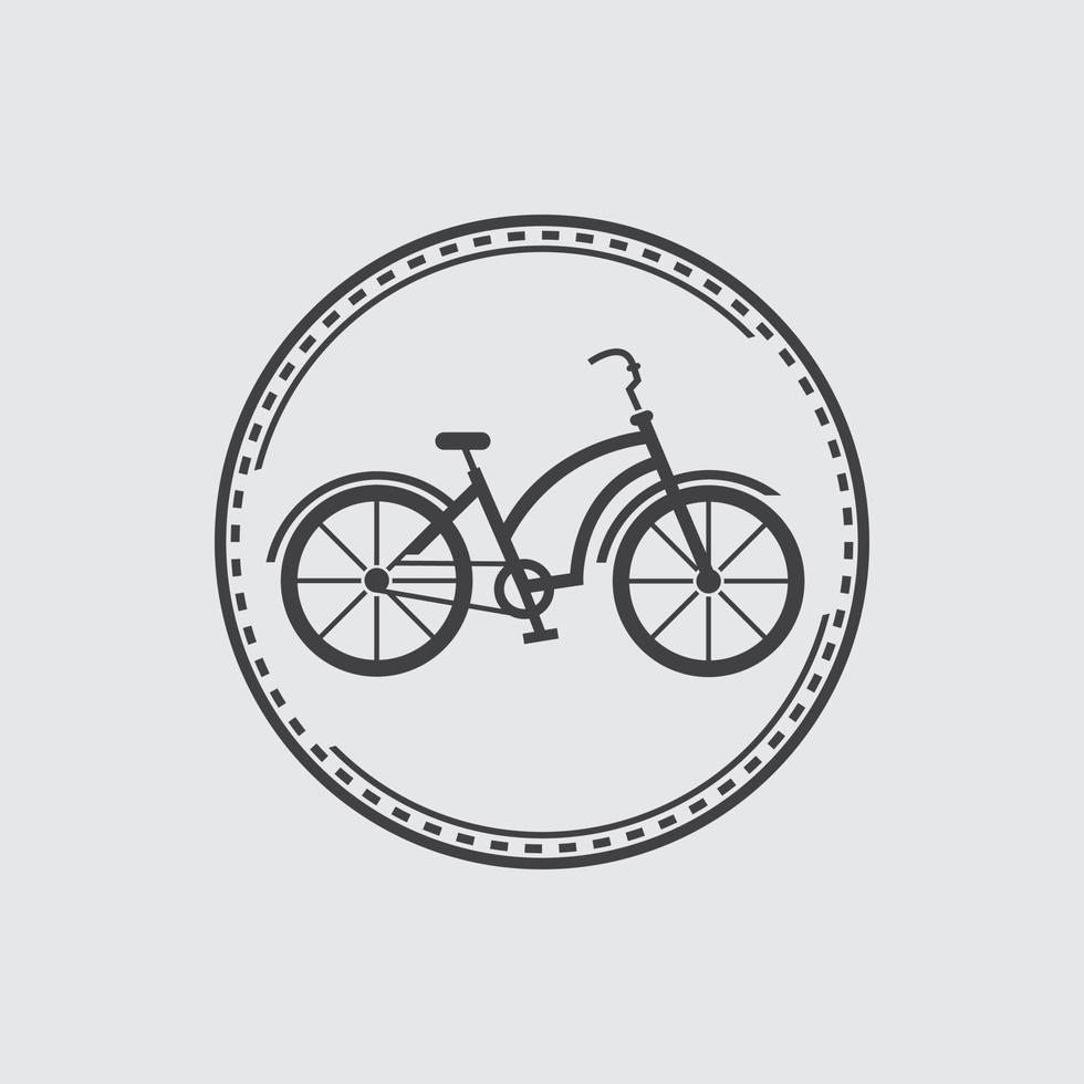 bicicletta distintivo schema vettore illustrazione.