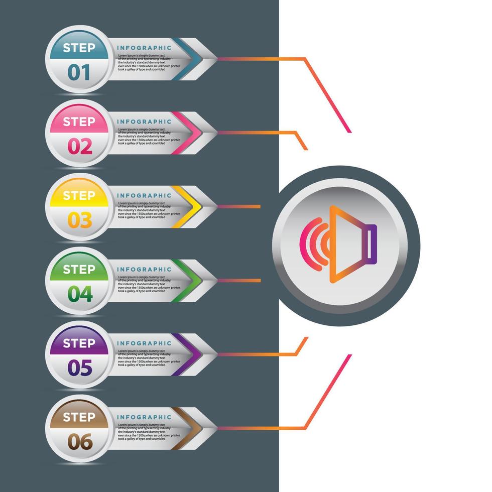 attività commerciale Infografica modello design con collegato cerchio elementi.can essere Usato per flusso di lavoro disposizione, diagramma, numero opzioni, ragnatela design. illustrazione ,eps10 vettore